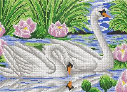 КБ-227 Схема для вышивания бисером ТМ Наследие "Лебединый пруд"