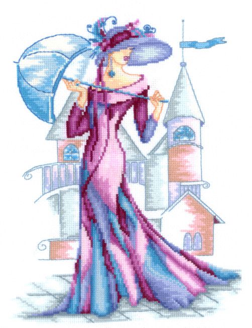 Набор для вышивания крестом СДЕЛАЙ СВОИМИ РУКАМИ "Пурпурный шёлк" Р-13 