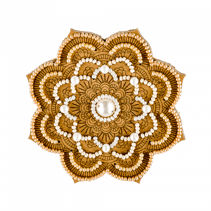 Набор для вышивания бисером по дереву Волшебная страна FLK-071, 9*9см