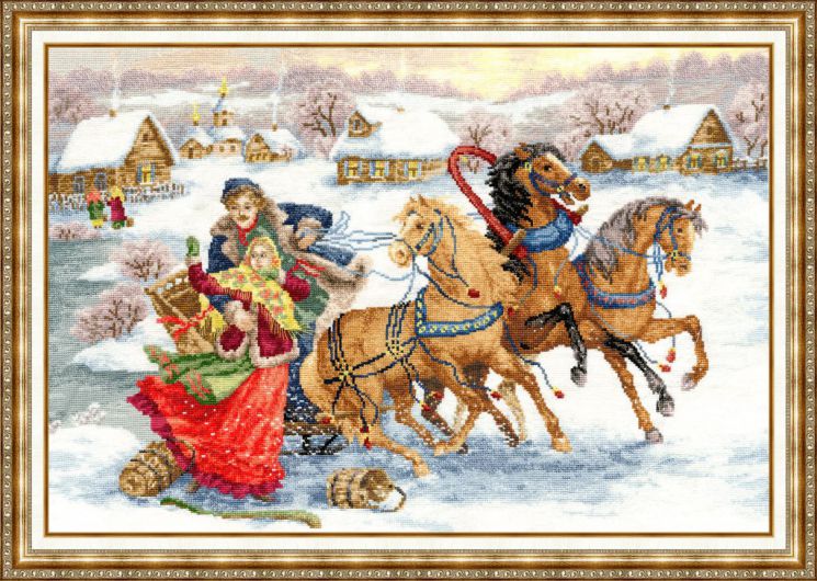 ЧМ-033 Набор для вышивания Золотое Руно "Масленица"