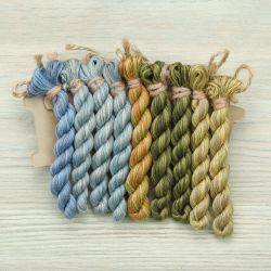 НМул-О-2362 Набор ниток OwlForest для схемы «Окошки» (ПНК) 36 каунт в 2 нити