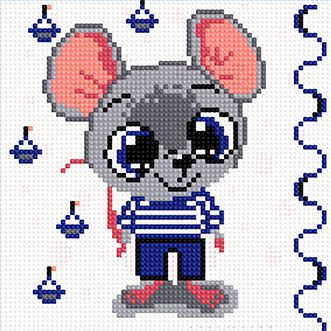 БСА25-063 Алмазная мозаика ТМ Наследие "Крыска Матрос"