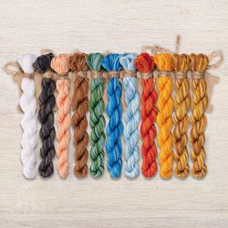 НМул-КГ76-3322 Набор ниток OwlForest для схемы «Конёк-горбунок» (DMC) 32, 36 каунт в 2 нити