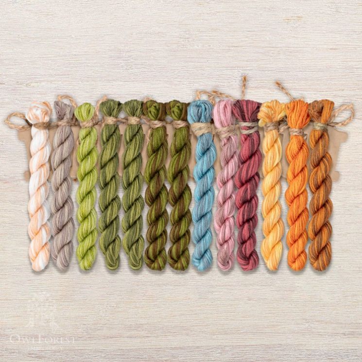 Набор ниток OwlForest для схемы «Северное лето» (ПНК) 32, 36 каунт в 2 нити НМул-СЛ019-2322