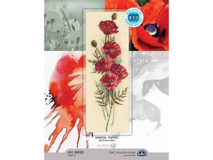 Набор для вышивания крестом РТО "Восточные маки" M450