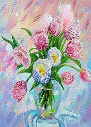 КБ-232 Схема для вышивания бисером ТМ Наследие "Тюльпаны"