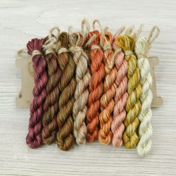 НМул-Кофе-3401 Набор ниток OwlForest для схемы «Кофейный семплер» (DMC) 40 каунт в 1 нить