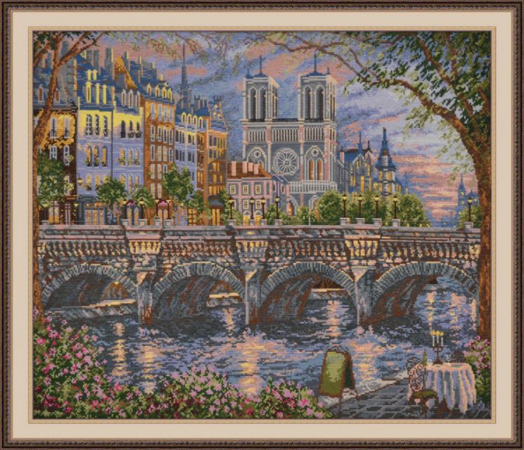 Набор для вышивания крестом ОВЕН "Франция. На берегу Сены" 691