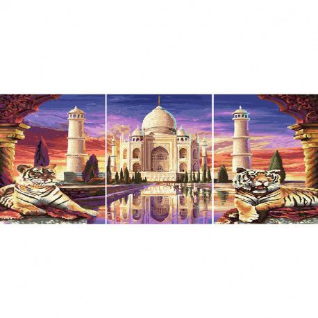  Картина по номерам PAINTBOY триптих "Тадж-Махал", 50х50х3 см РХ5211