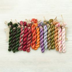 НМул-ОЦ-2282 Набор ниток OwlForest для схемы «Осенние цветы» (ПНК) 28 каунт в 2 нити