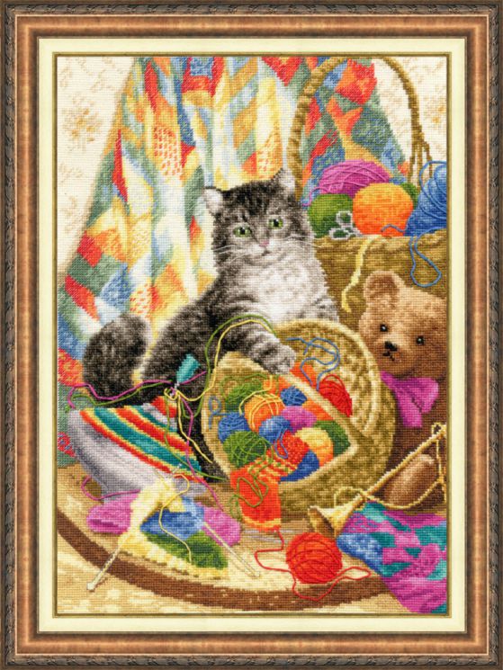 НЛ-045 Набор для вышивания Золотое руно "Пушистый помощник"