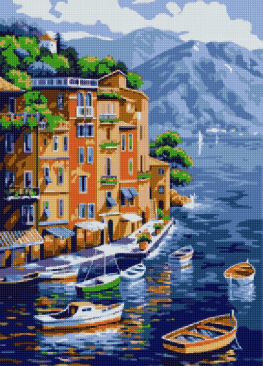 АМА2-007 Алмазная мозаика ТМ Наследие "Средиземноморский пейзаж"