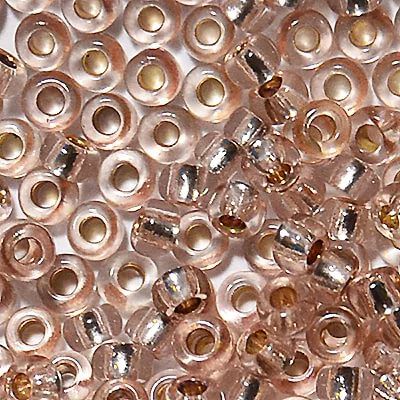 Бисер Preciosa 78113 карамельный прозрачный с серебряным центром