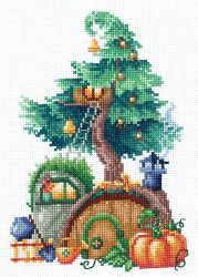 Д-22 Набор для вышивания Сделай Своими Руками "Дома на деревьях. Щедрый"