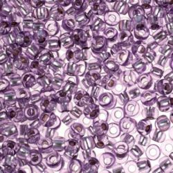 78122 Бисер персидская сирень прозрачный с серебряным центром (Preciosa))