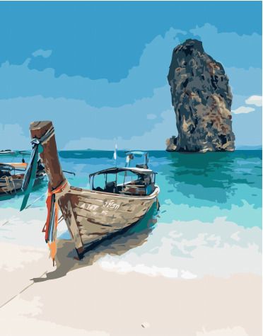 PK 51072 Картина по номерам Paintboy "Прогулочная лодка"