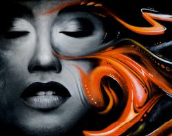 Ag 651 Алмазная мозаика Гранни "Пламенное граффити"