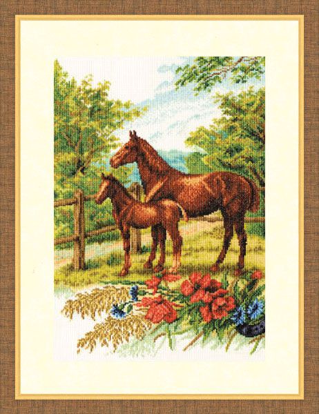 Набор для вышивания крестом ЗОЛОТОЕ РУНО "На выгоне" З-001