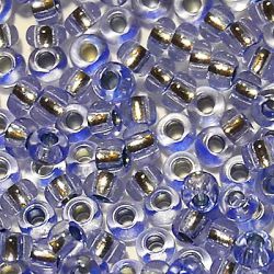 78131 Бисер голубой лед с серебряным центром (Preciosa)