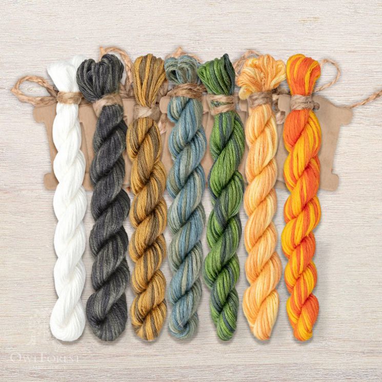 Набор ниток OwlForest для схемы «Облепиховое лето» (ПНК) 36 каунт в 2 нити НМул-ОЛ137-2362