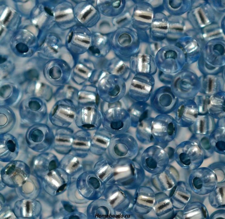 Бисер Preciosa 78132 грозовое небо с серебряным центром