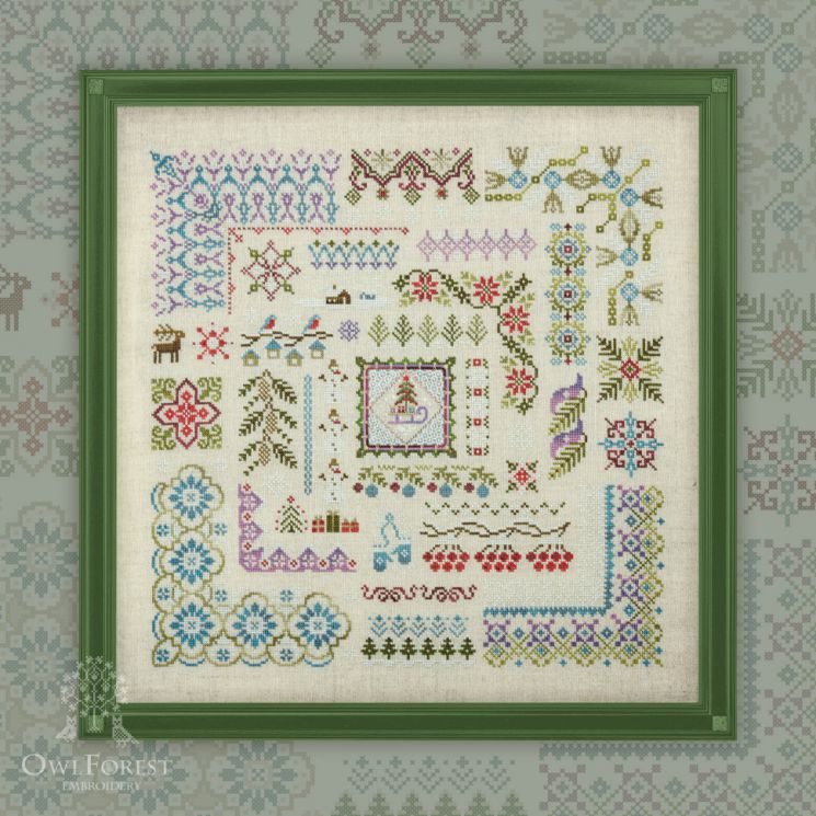 0050-ЗЗ-Н-3Ca Набор для вышивания СОВИНЫЙ ЛЕС  "Зимушка-зима"