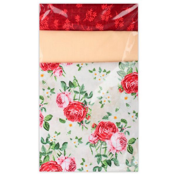 Набор из ткани для пэчворка (3 отреза) 