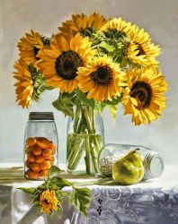 Ag 658 Алмазная мозаика Гранни "Летний букет"