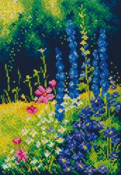 М626 Набор для вышивания РТО "Дельфиниумы и воздушные космеи"