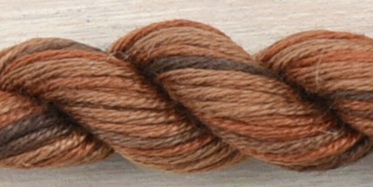 2201 Нитки ручного окрашивания OwlForest на основе ПНК, пасма 8 метров, Лесной орех