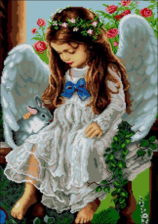 Набор для вышивания крестом ГЕЛИОС "Ангелочек АА-004