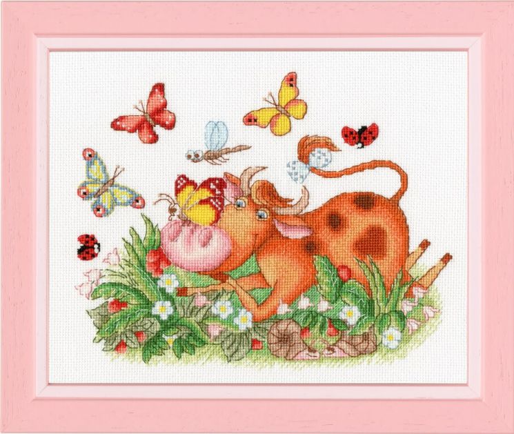 ВК-058 Набор для вышивания Золотое Руно "Бурёнка"