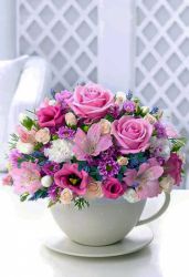 Ag 674 Алмазная мозаика Гранни "Нежный букет"