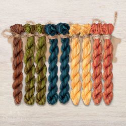 НМул-ИМЯ171-2322-5 Набор ниток OwlForest для схем «Индейские мотивы» (ПНК) 5 цветов «Ящерицы» 32 каунт в 2 нити