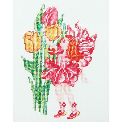 Набор для вышивания крестом Pako "Фея в тюльпанах" 210-870 