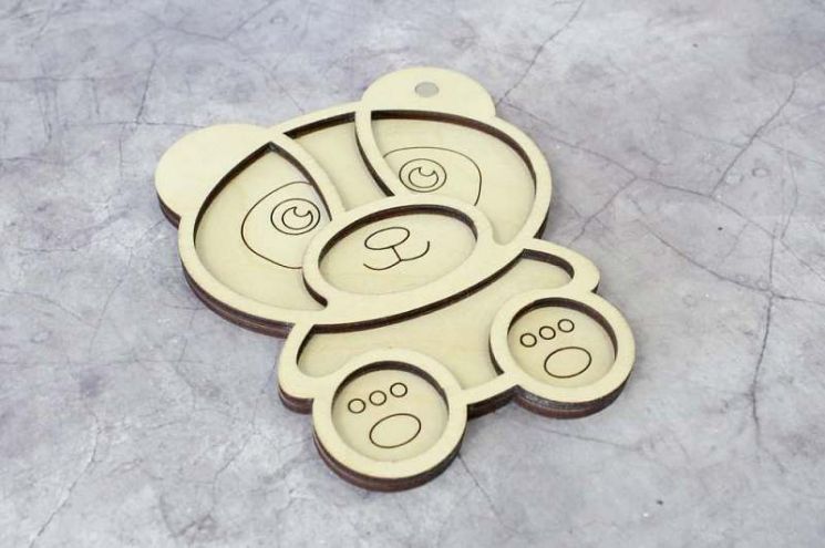 Органайзер для бисера Щепка МИШКА (без крышки) ОР-172