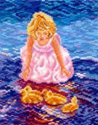 З-22 Набор для вышивания Сделай Своими Руками "Золотые утята"