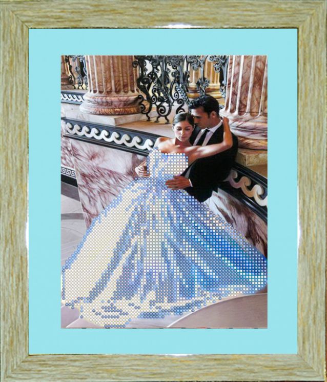 БСА4/рп-009 Алмазная мозаика ТМ Наследие с рамкой и паспарту "Страсть"