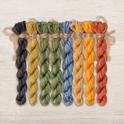 НМул-ЗГ53-3322 Набор ниток OwlForest для схемы «Змей Горыныч» (DMC) 28, 32, 36 каунт в 2 нити, 40 каунт в 1 нить