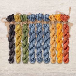 НМул-КБ73-3322 Набор ниток OwlForest для схемы «Кот Баюн» (DMC) 28, 32, 36 каунт в 2 нити