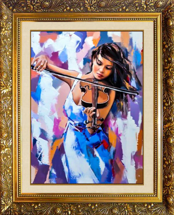 F-346 Алмазная мозаика МИЛАТО "Скрипачка"