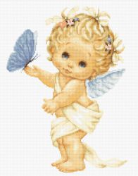 B368 Набор для вышивания Luca-S "Бабочка и ангел"