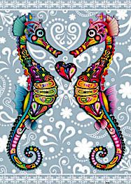 Ag 046 Алмазная мозаика Гранни "Морские коньки"