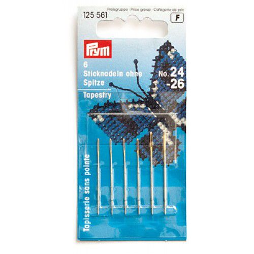Набор игл для вышивания без заостренного конца №24-26, 6 шт, Prym