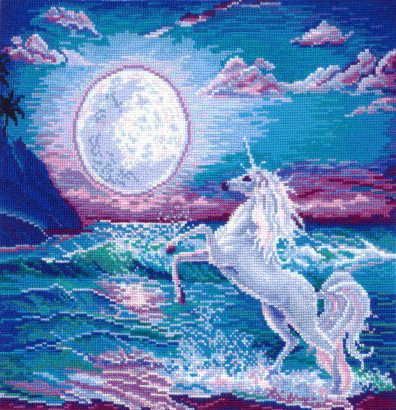 Набор для вышивания крестом СДЕЛАЙ СВОИМИ РУКАМИ "Единорог" Е-03 