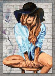 БСА2-102 Алмазная мозаика Наследие "Девушка в шляпке"