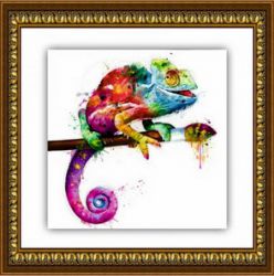 G-237 Алмазная мозаика "Хамелеон" (DIY)