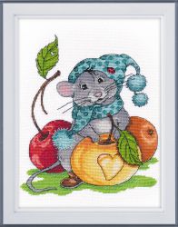 1224 Набор для вышивания ОВЕН "Запасливый мышонок"