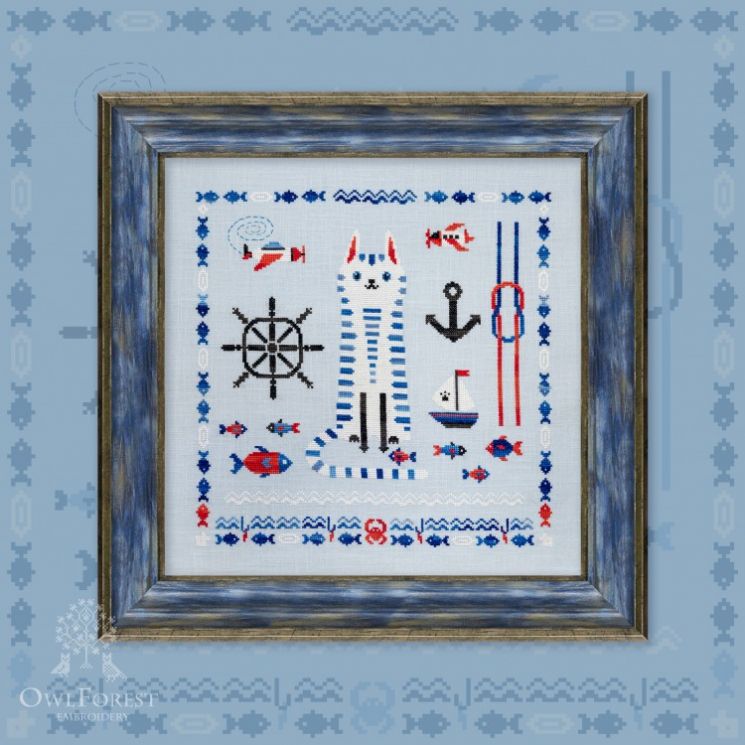 Схема для вышивания «Кот и море» 0188-КИМ-С