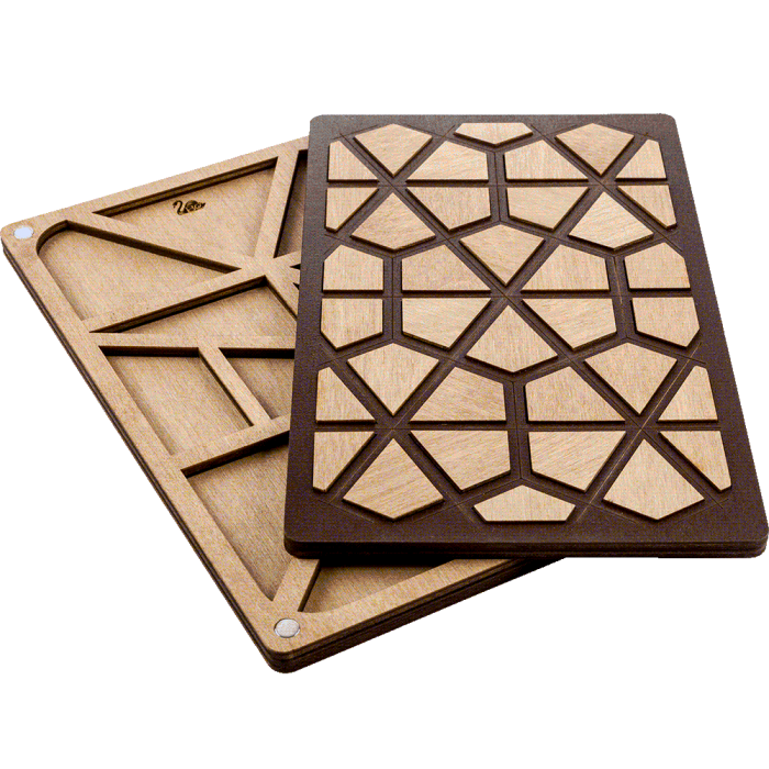 Органайзер для бисера с деревянной крышкой ВОЛШЕБНАЯ  СТРАНА FLZB-053 12*19.5см, 12 ячеек